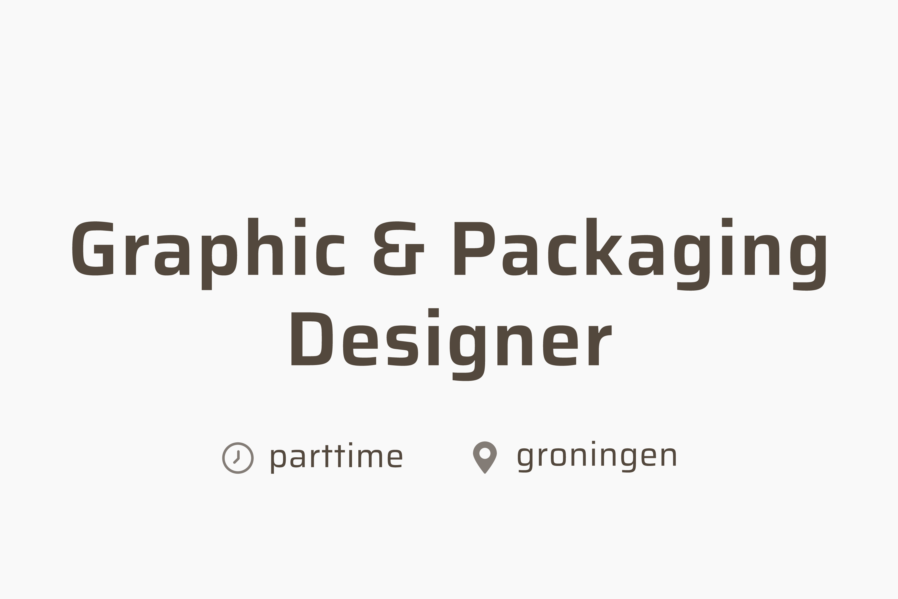 Vacature: Graphic & Packaging Designer (Parttime)
